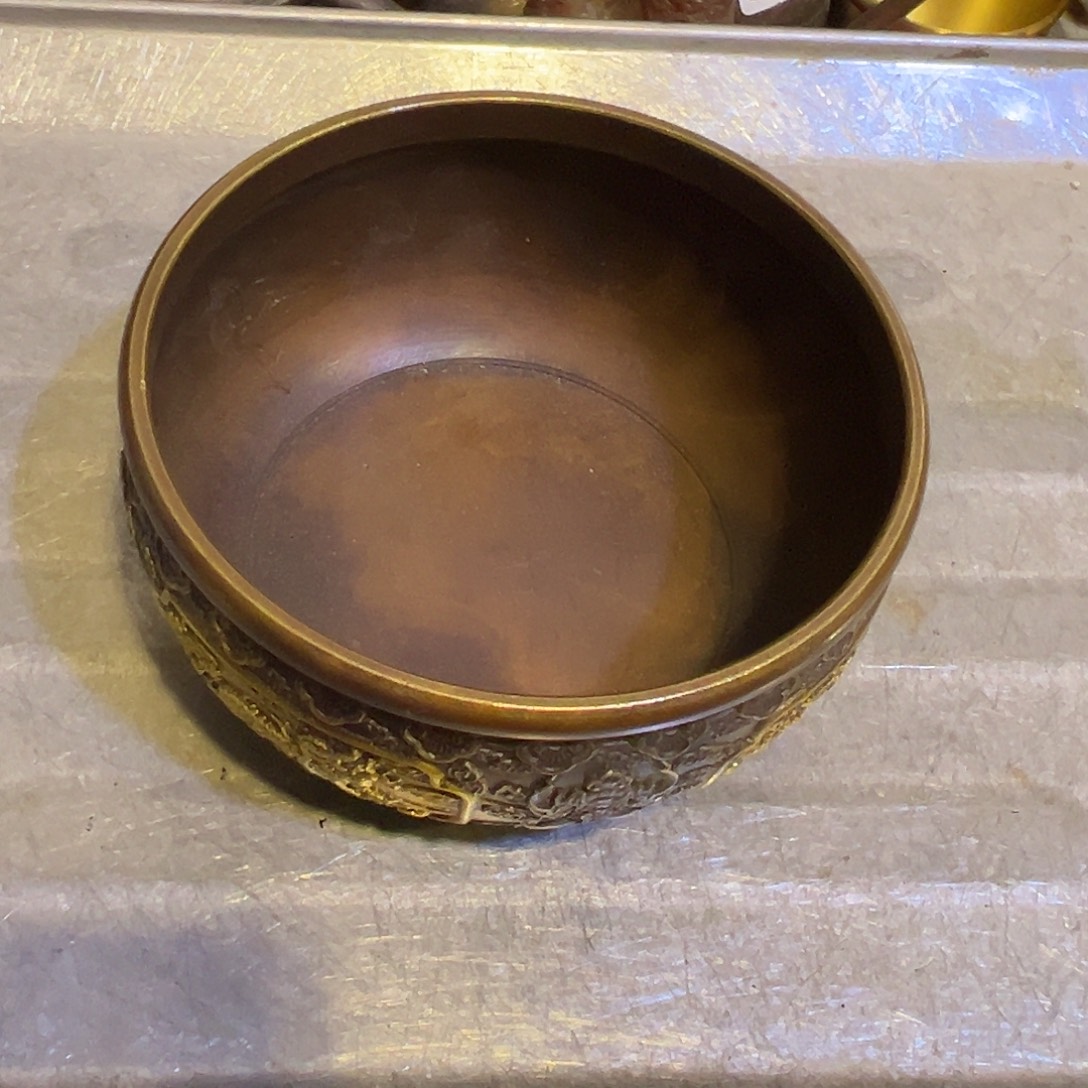 沐***楠黄铜摆件，文房摆件