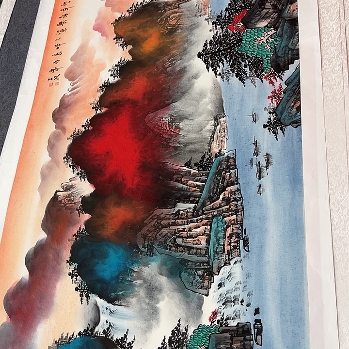 竖款山水作品……喜欢进来看看