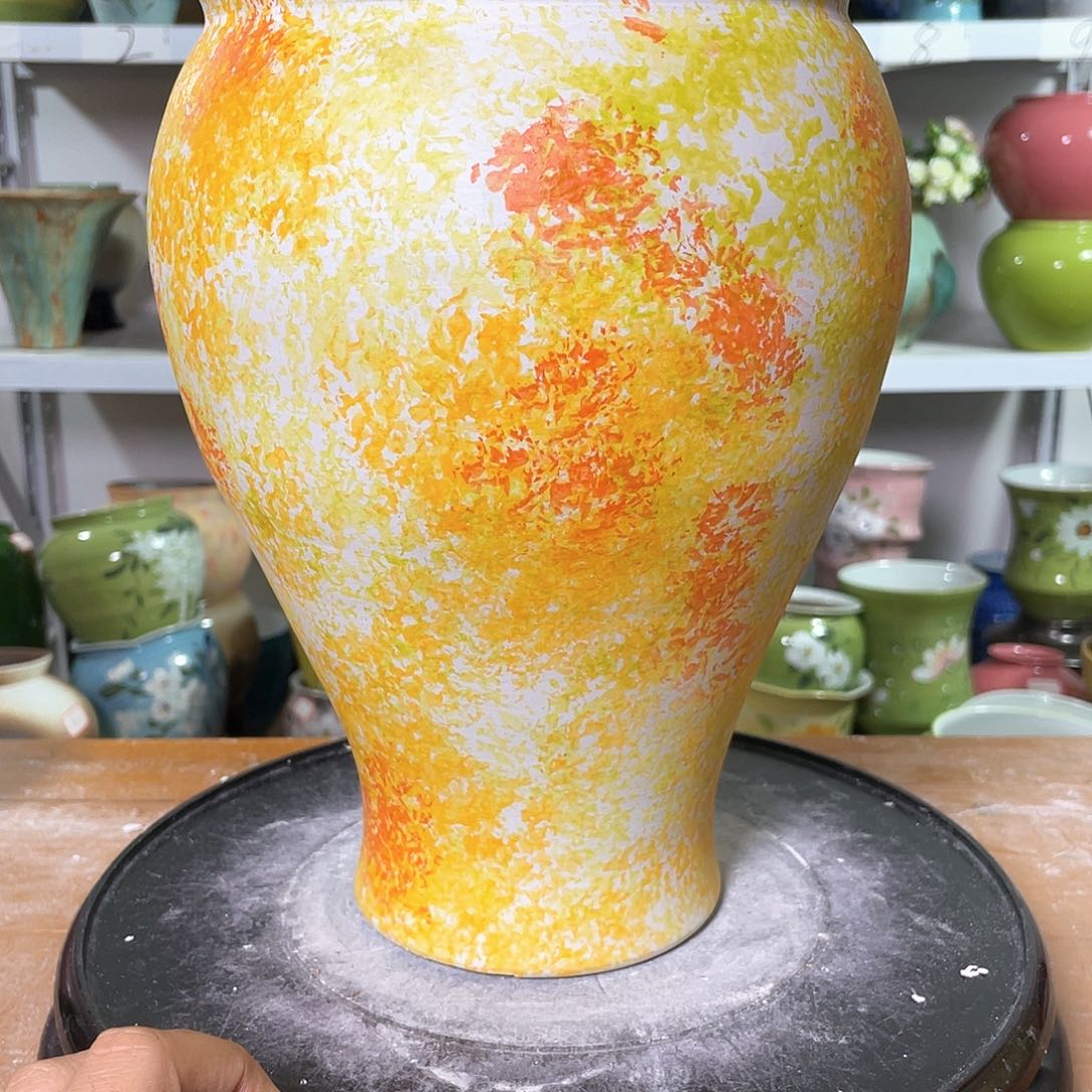 景德镇陶瓷花盆微瑕口17高28