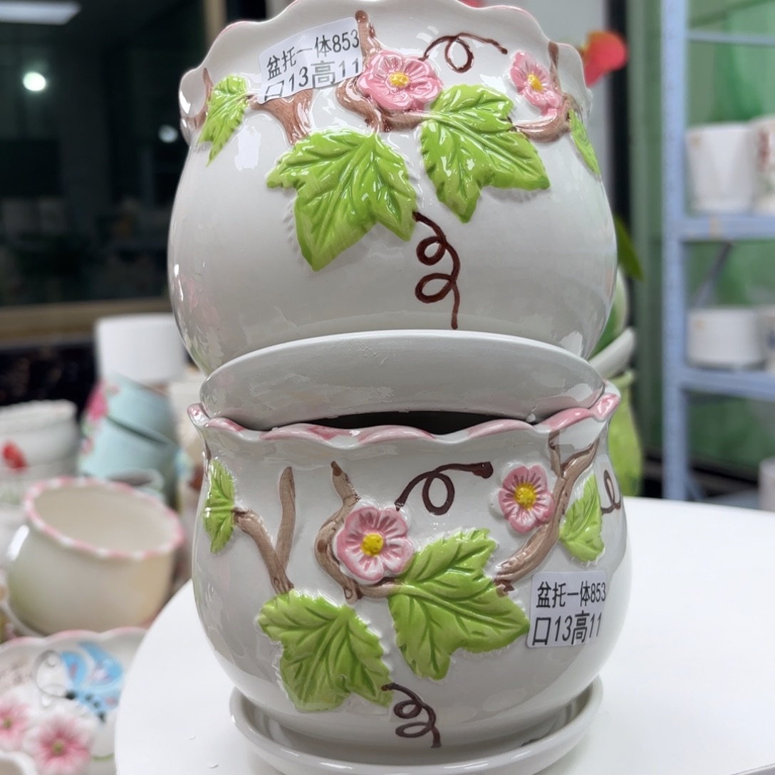 @夏西陶瓷花盆@@5853