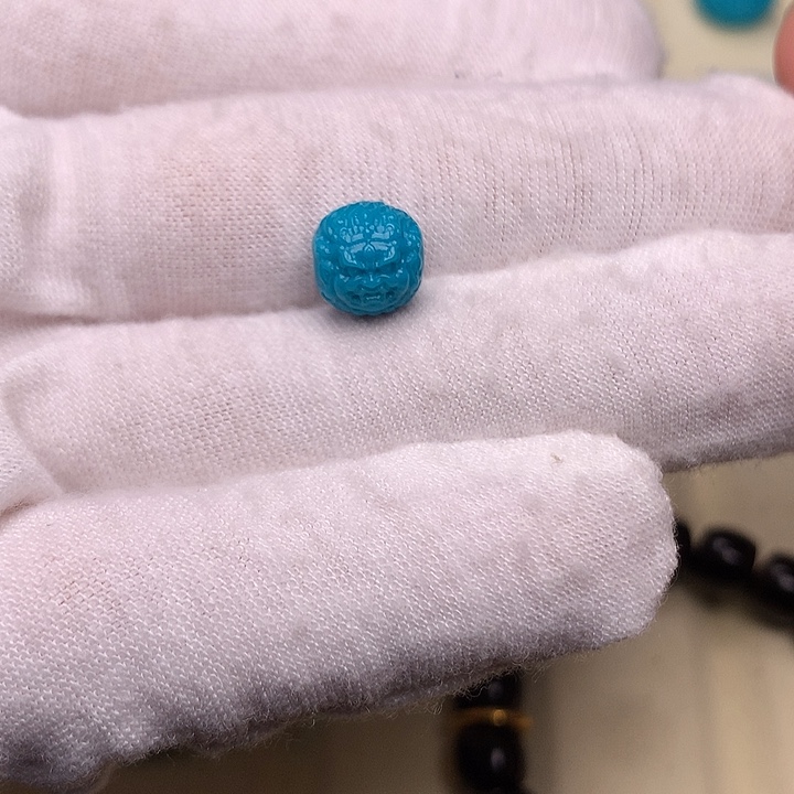 绿松石未镶嵌绿松石黑天8.6