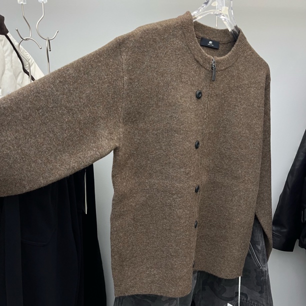 两色 针织拉链开衫 韩系外套 男款 秋冬外套针织衫