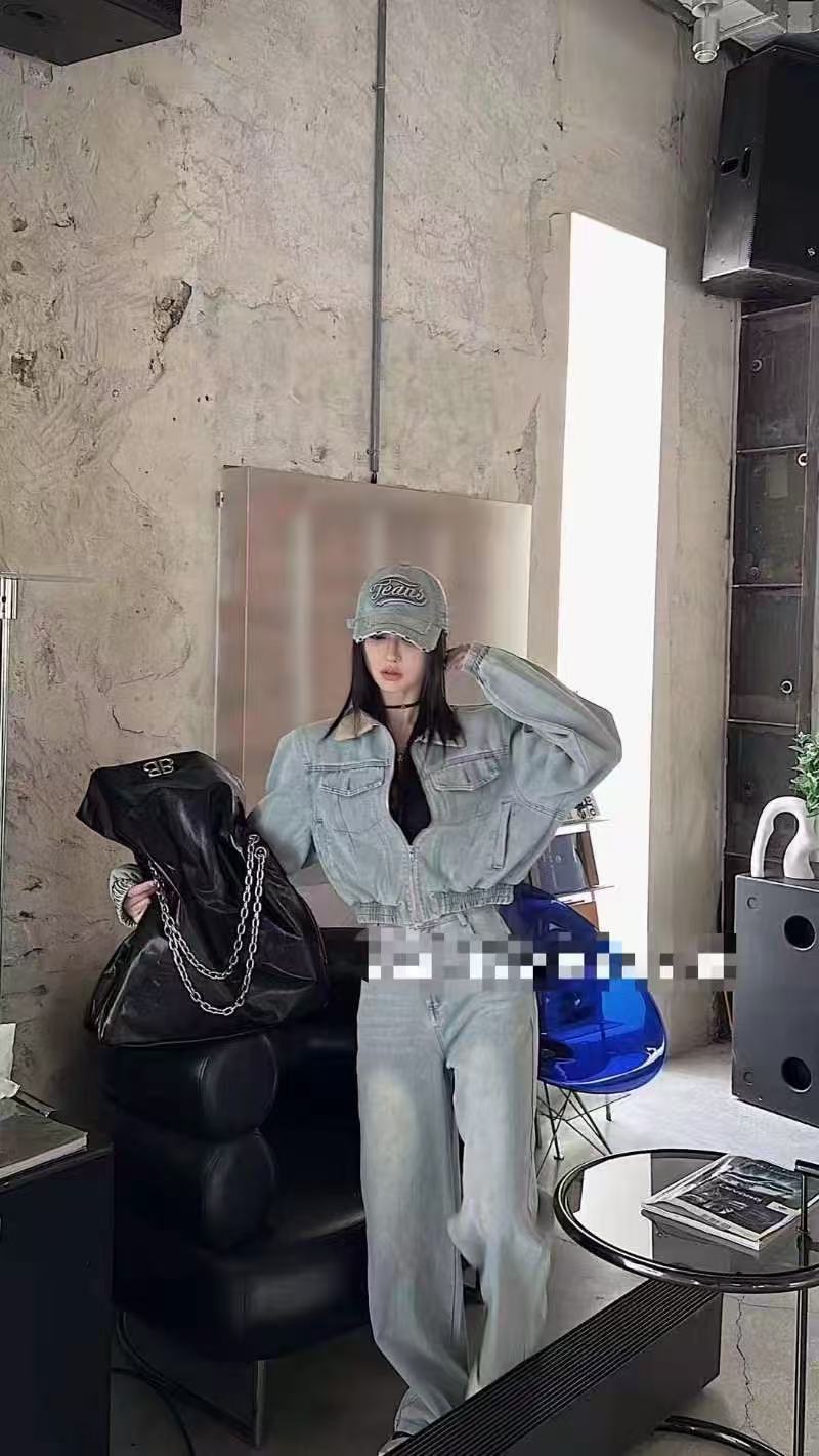《GZZY》潮牌设计款牛仔两件套套装#88