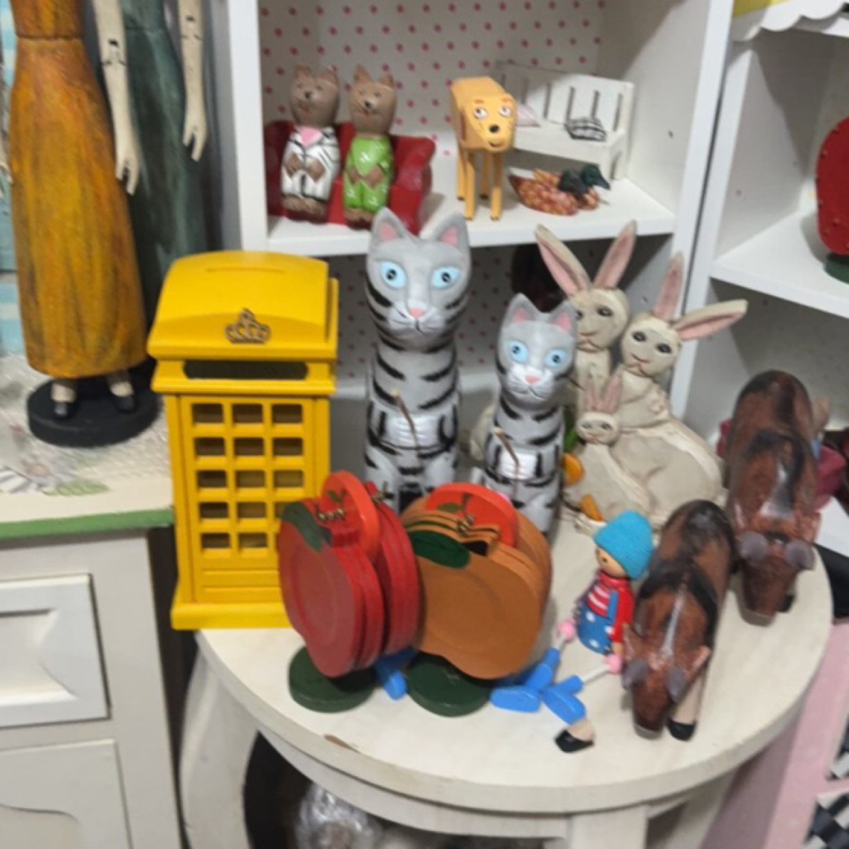 手工木雕猫大橘猫公仔桌面书架创意装饰品礼物动物