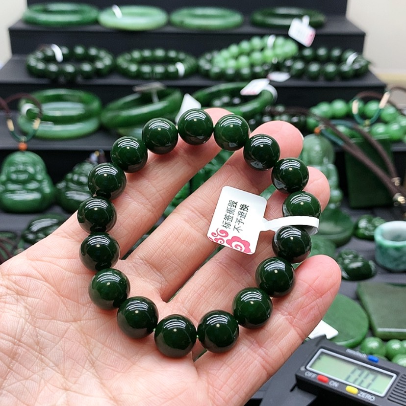 【闪购商品】和田玉（碧玉）手链未镶嵌顾*山