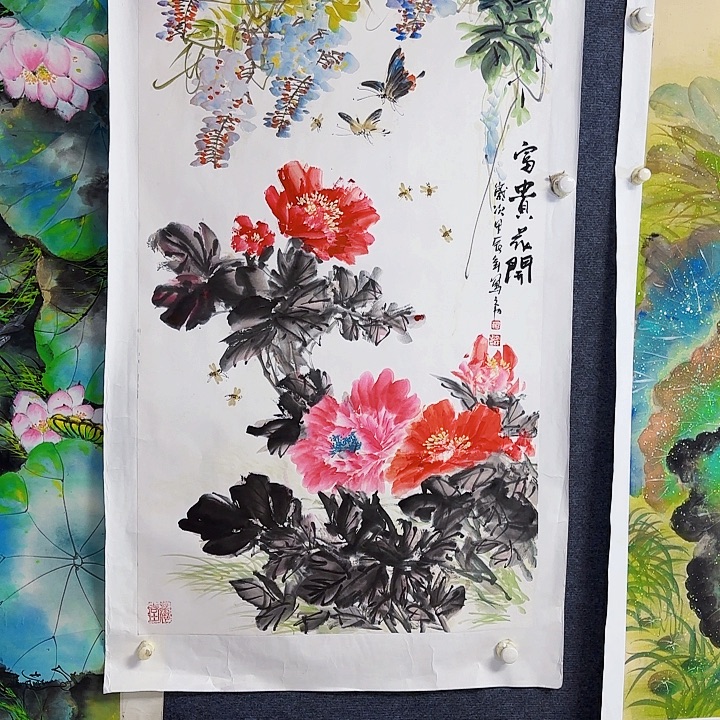 国画国画、花鸟画作品