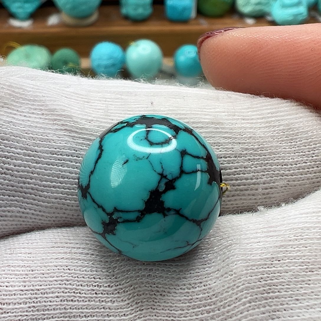 绿松石圆珠 未镶嵌