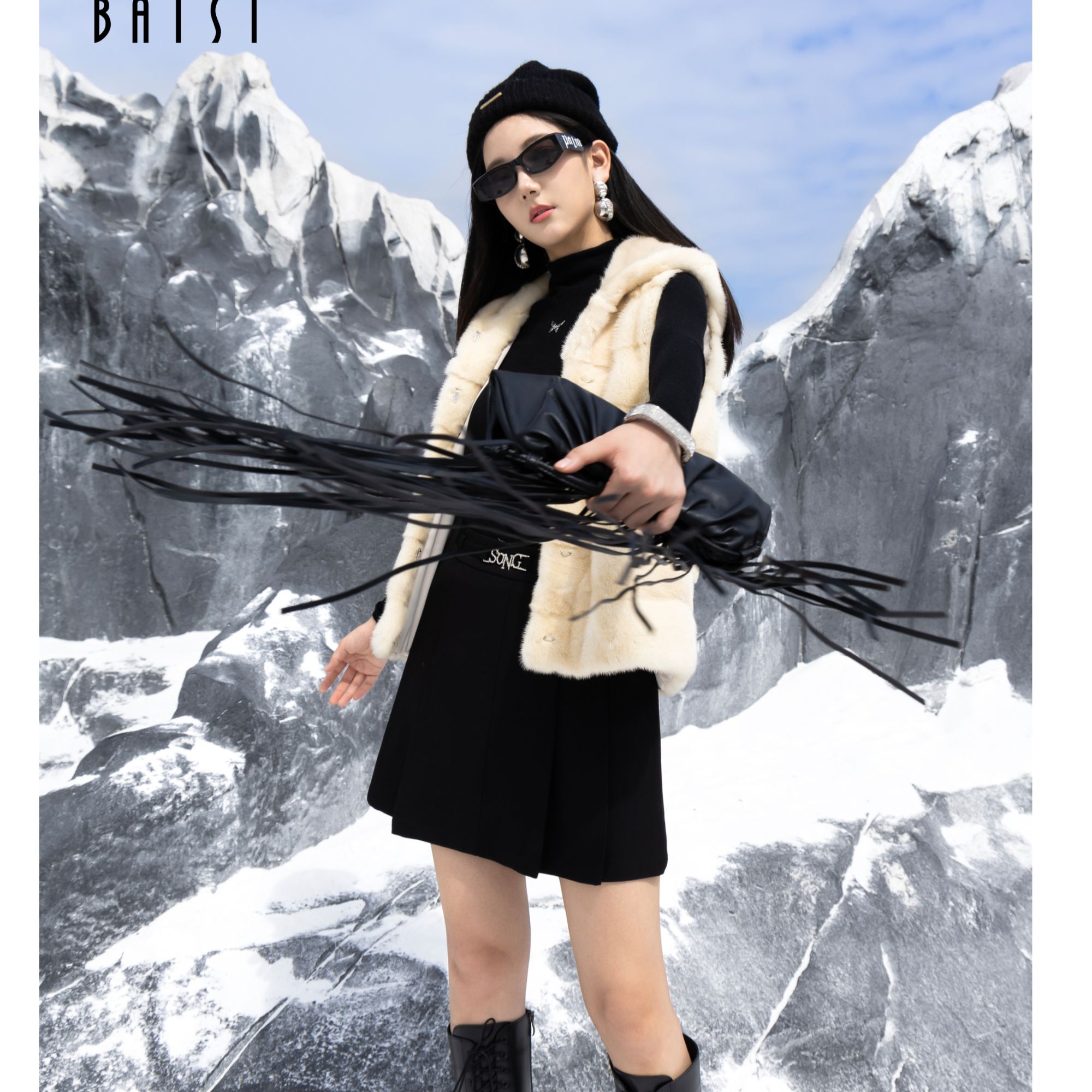 BAISI百丝ADQG510428W2马甲浅黄色【冬装】