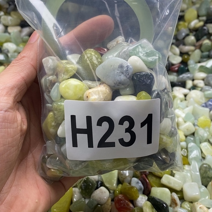 蛇纹石玉鱼缸石未镶嵌