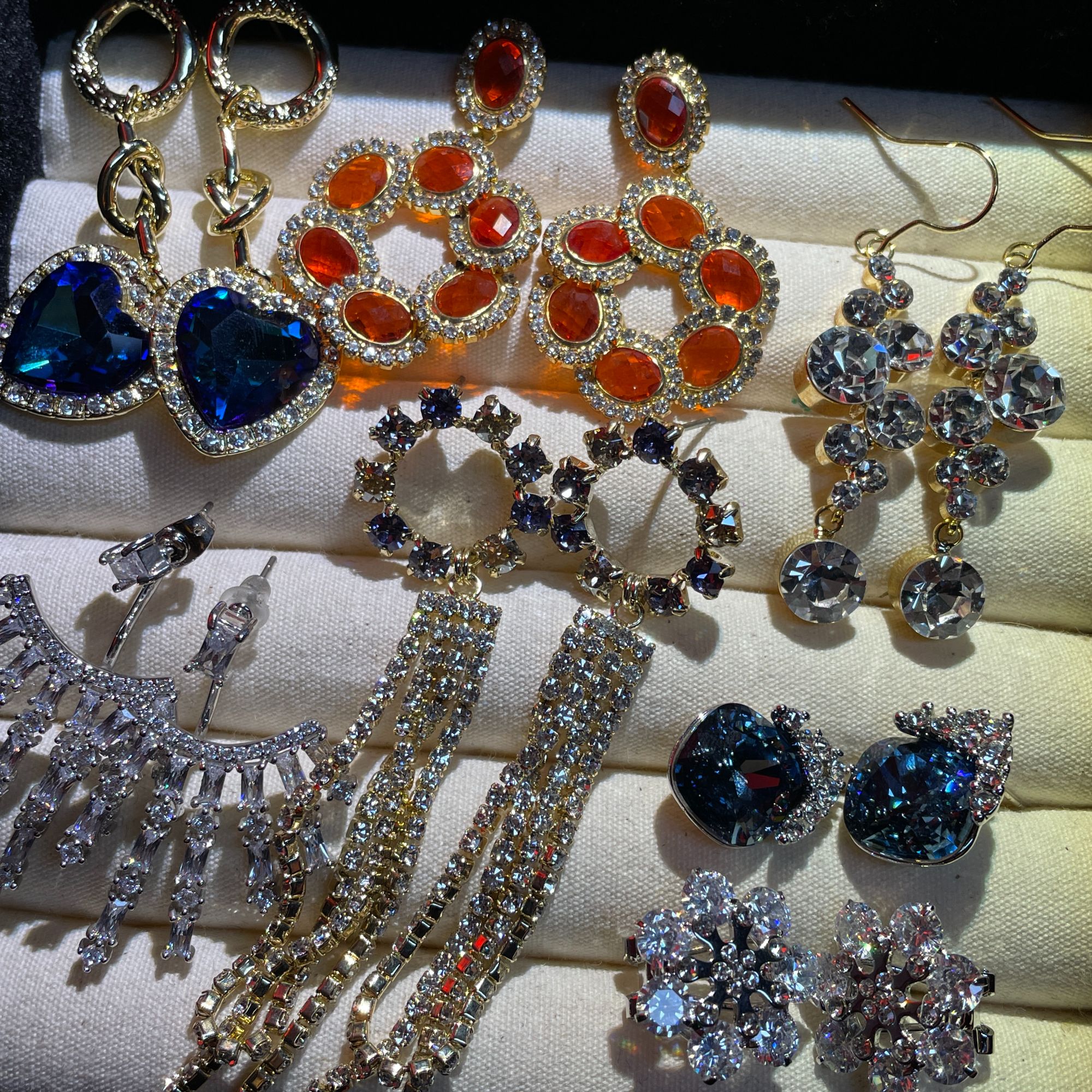 铜合金耳饰 【盘饰洞】奥地利奢华饰品重工耳饰