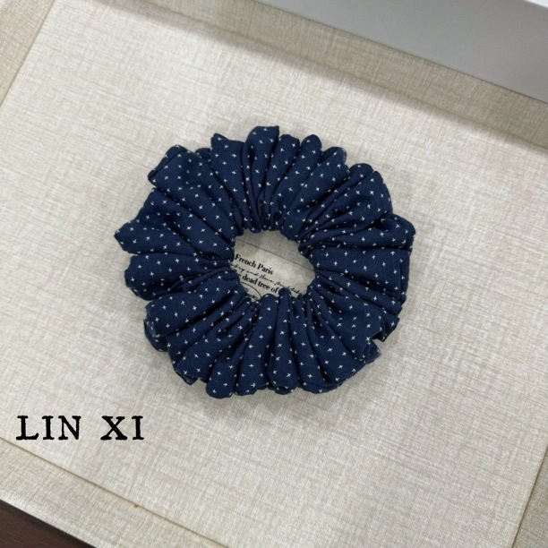 林兮原创 棉麻满天星肠圈发圈