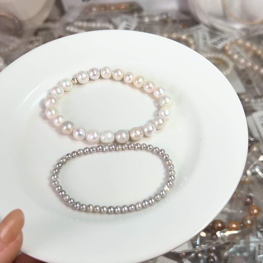 钛钢淡水珍珠天然淡水珍珠