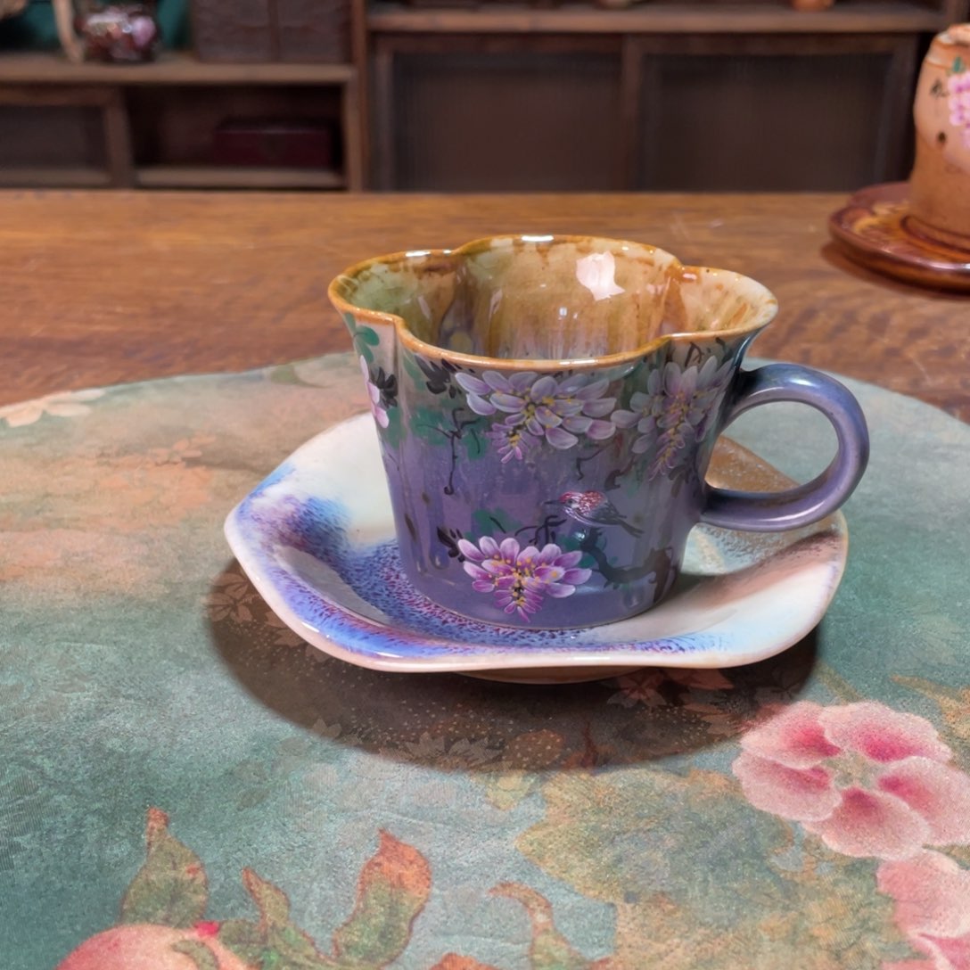 柴烧纯手工手绘陶瓷