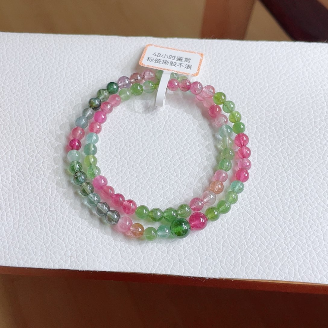 碧玺手链未镶嵌5.3mm左右