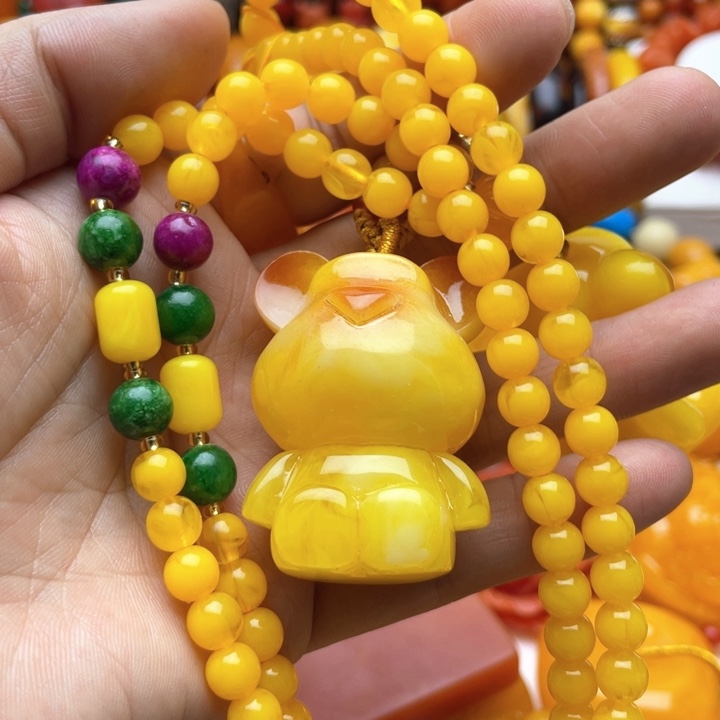 树脂制品92号小熊吊坠