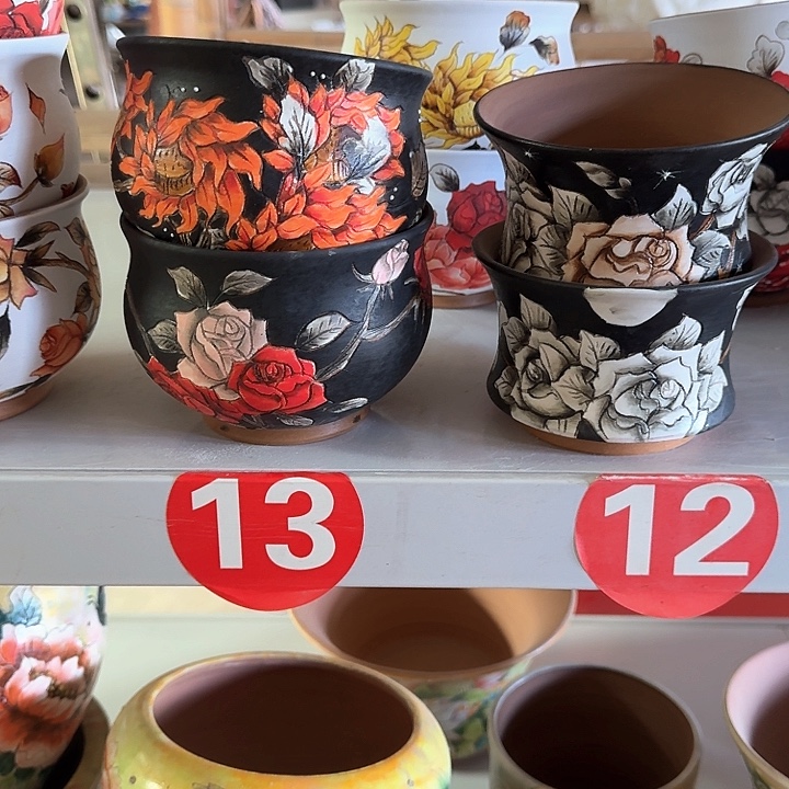 威***糖紫砂花盆景德镇陶瓷