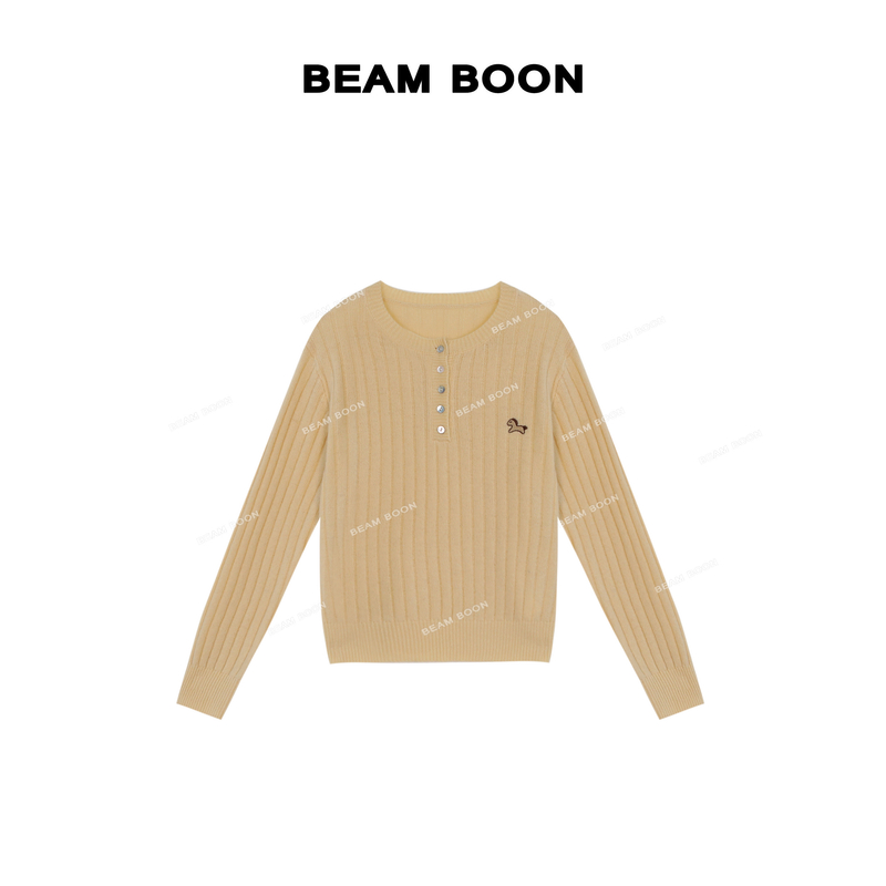 【小马驹】超细精纺100%绵羊毛软糯亲肤刺绣坑条麻花纹针织开衫