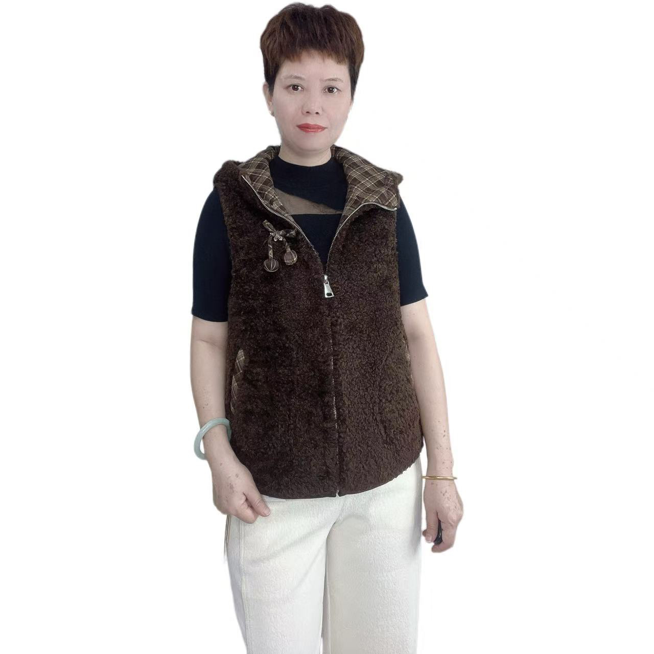 秋冬时尚气质女百搭显瘦马甲外套