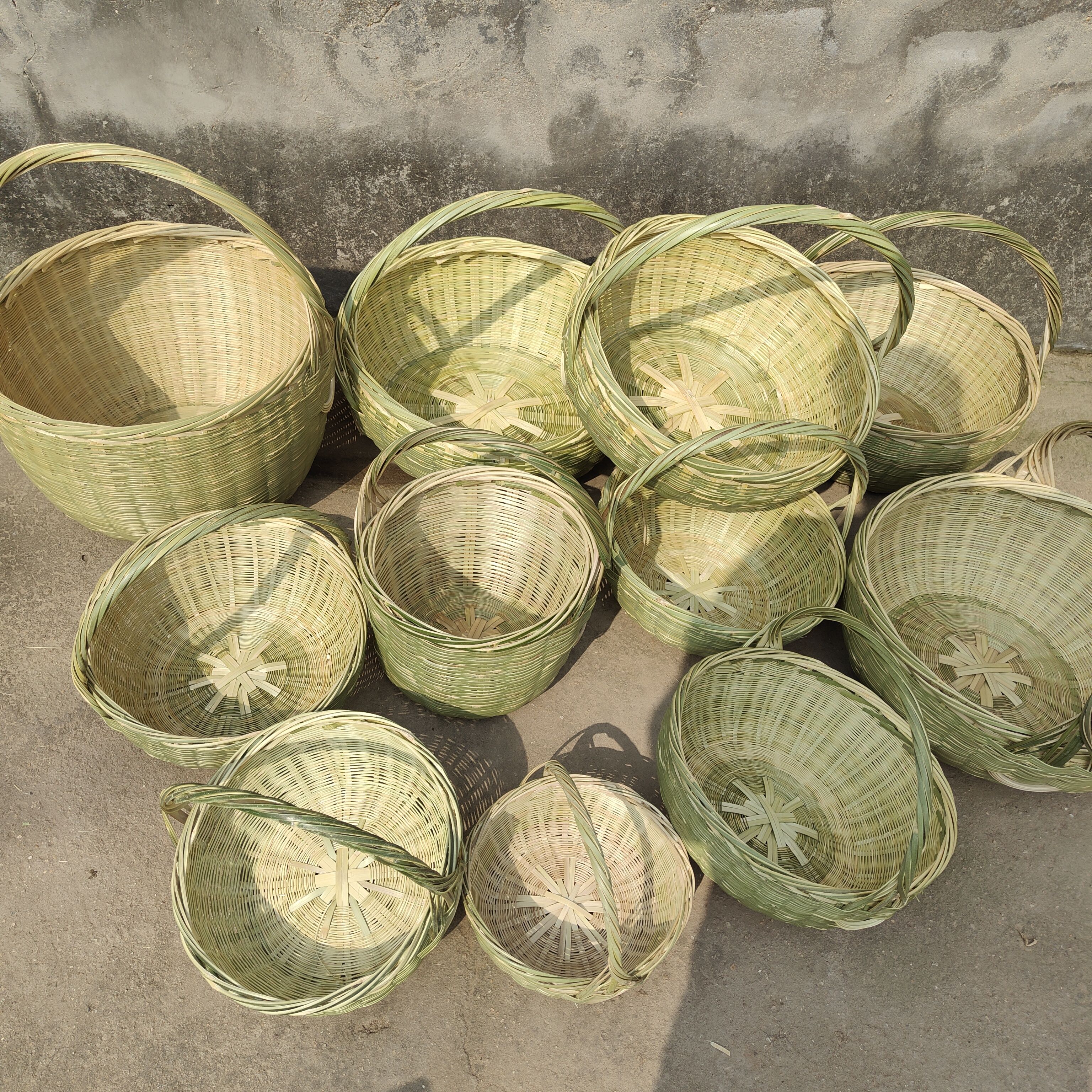 纯手工竹编菜篮子竹筐竹篓子手提篮竹篮购物水果篮环保菜篮竹制品