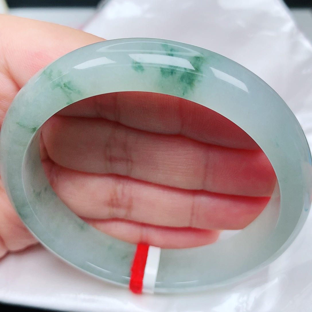 未镶嵌手镯翡翠20冰胶飘花