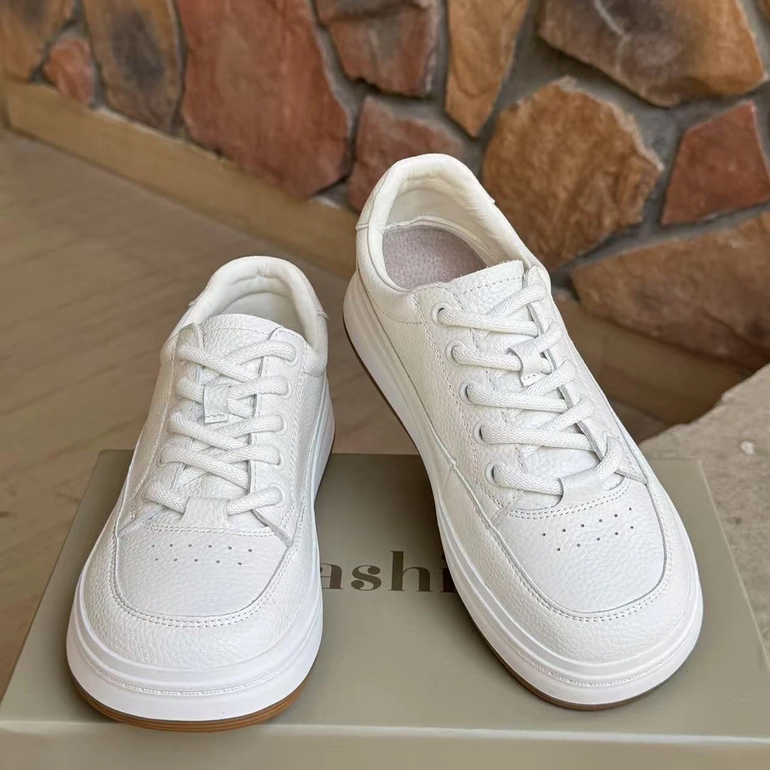 头层牛皮小白鞋女软底软面百搭时尚潮流休闲运动板鞋透气韩版