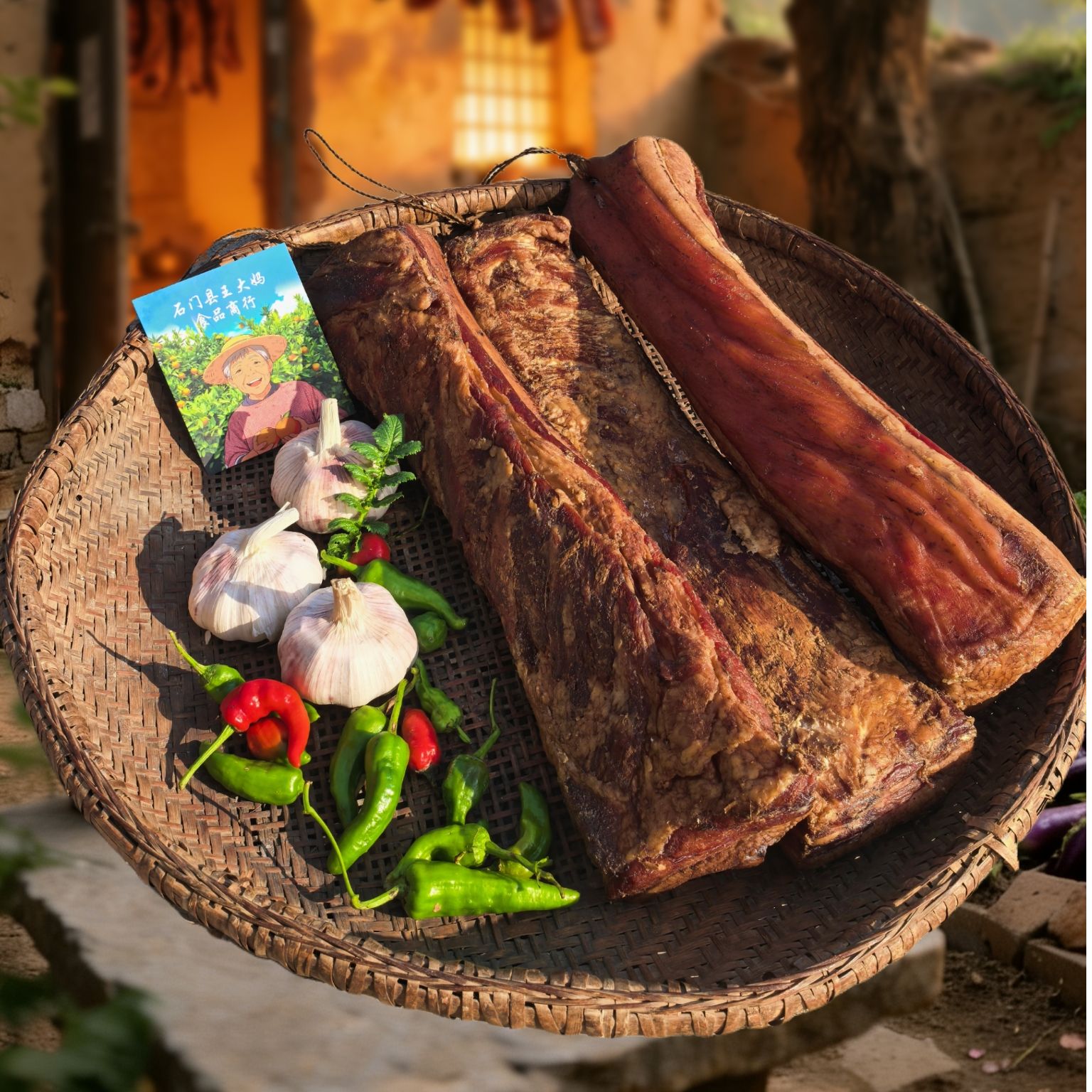 湖南腊五花肉~石门土特产古法腌制五花肉烟熏腊肉非四川味