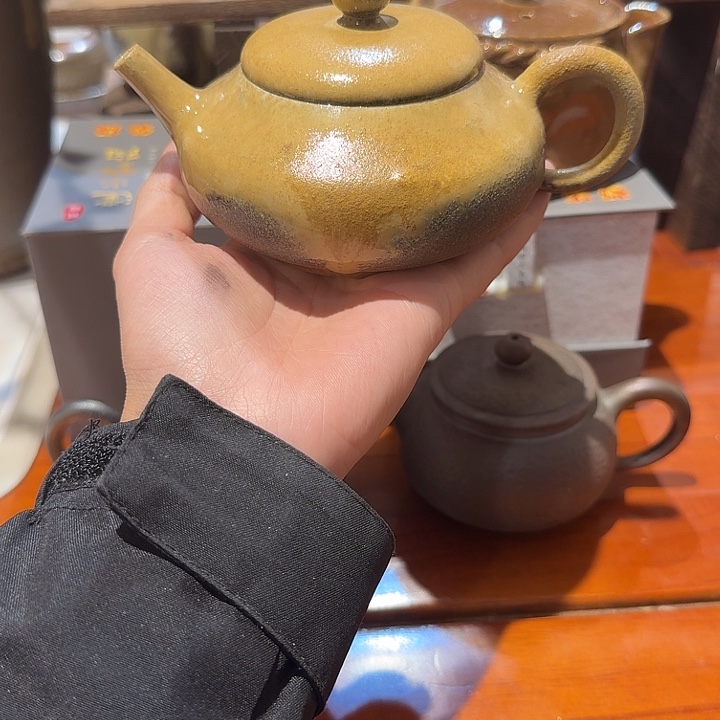 建水紫陶白泥柴烧微瑕壶