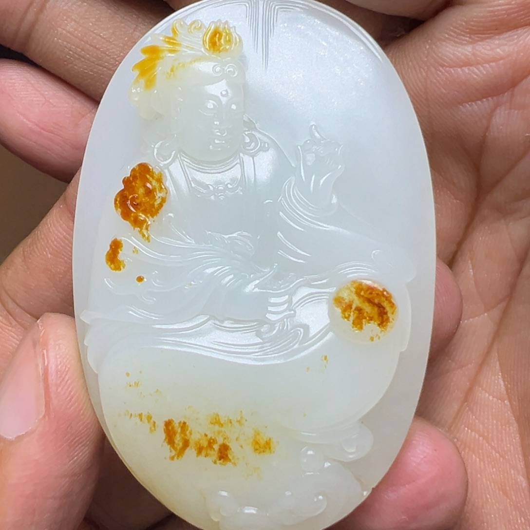 和田玉未镶嵌吊坠(不含链)