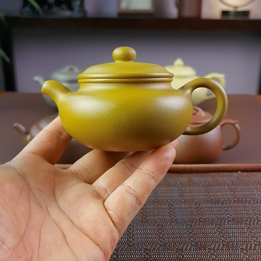 紫砂茶壶黄金段仿古200CC下播礼