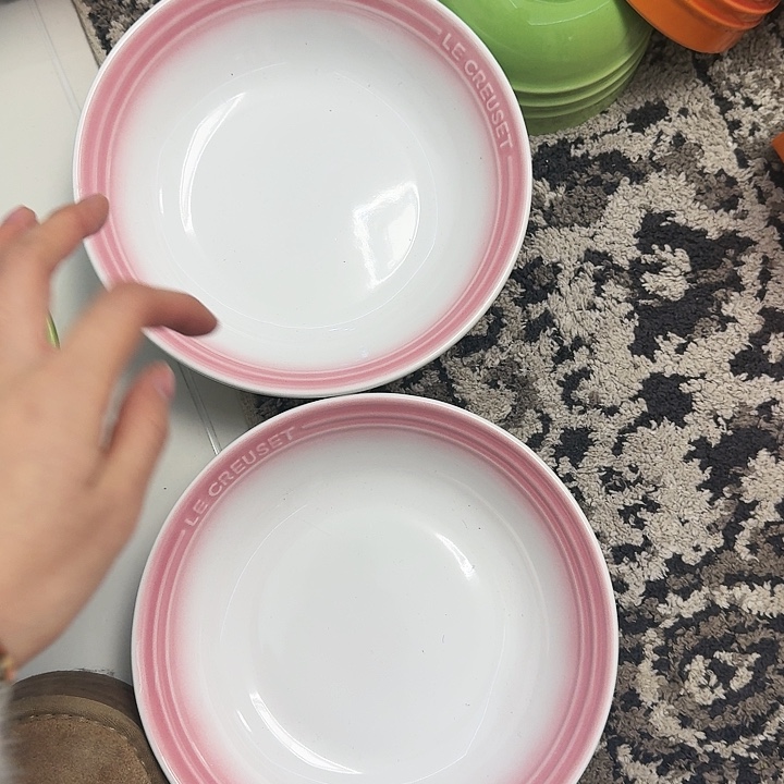 陶燕麦碗陶瓷7寸粉色