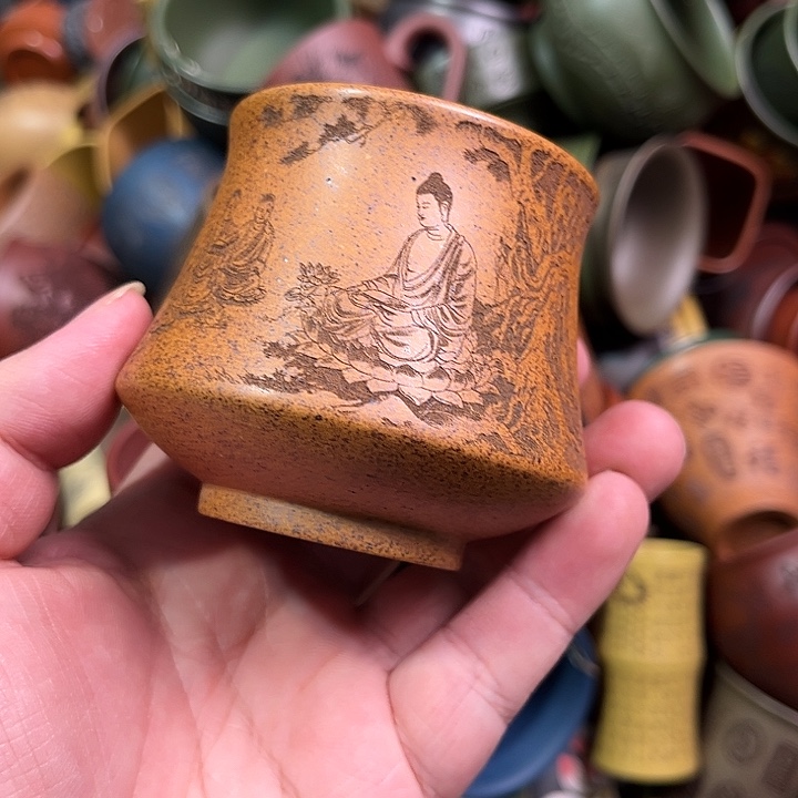 紫砂茶杯全手工紫砂主人杯