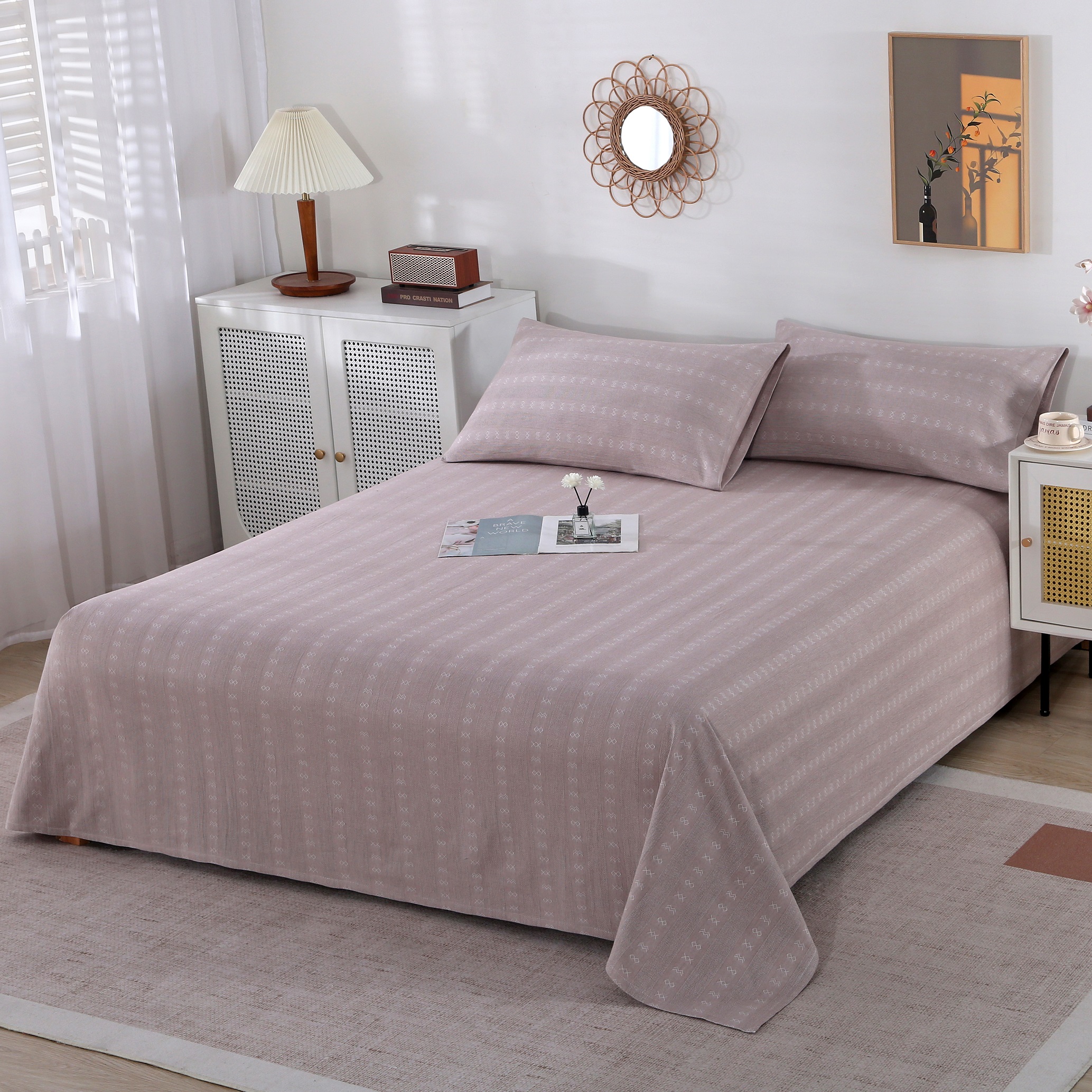 非遗鲁锦【100%全棉多系列床单】亲肤透气吸汗防静电