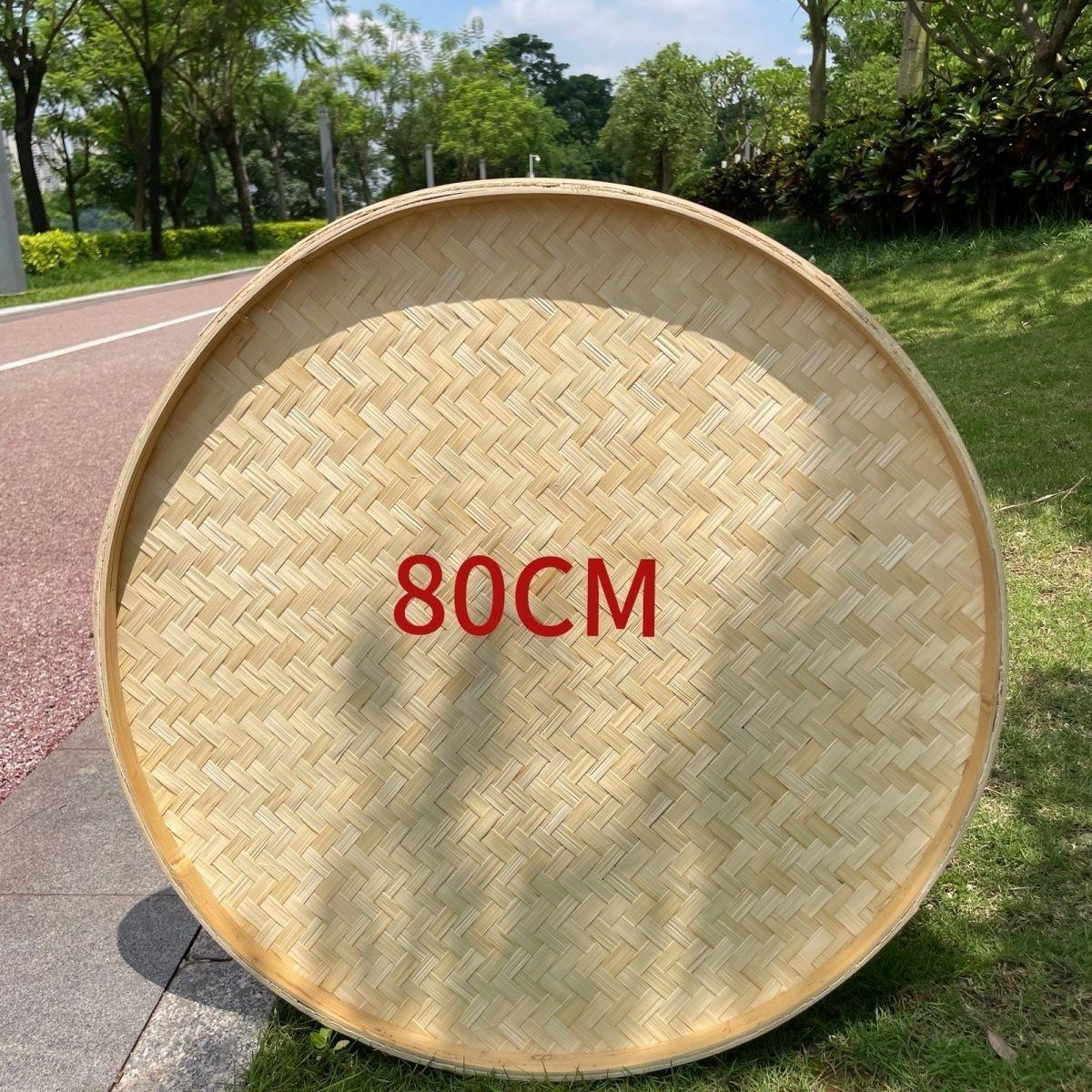 竹编竹制品家用竹筛子圆簸箕装饰绘画舞蹈晾晒幼儿园手工竹子编织