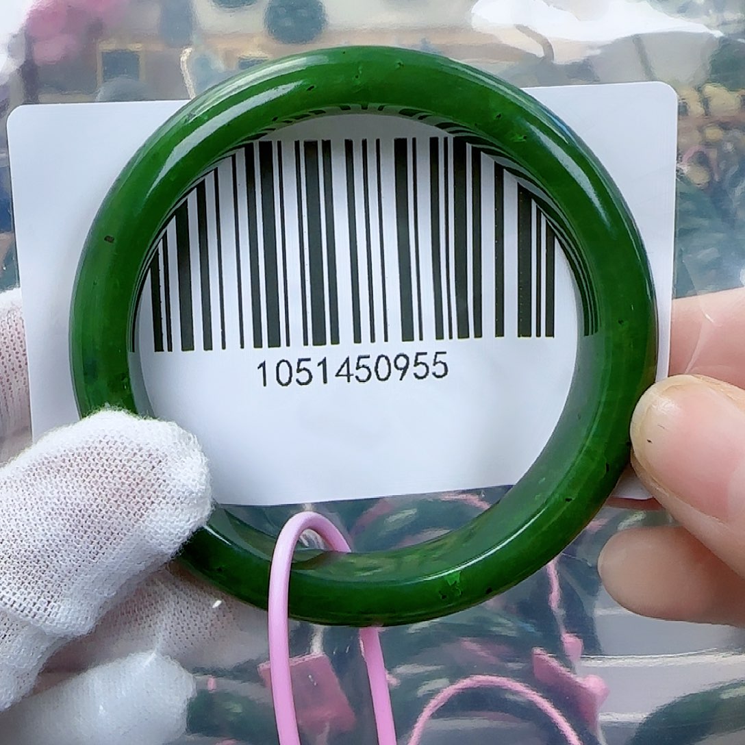 和田玉（碧玉）手镯未镶嵌微瑕53