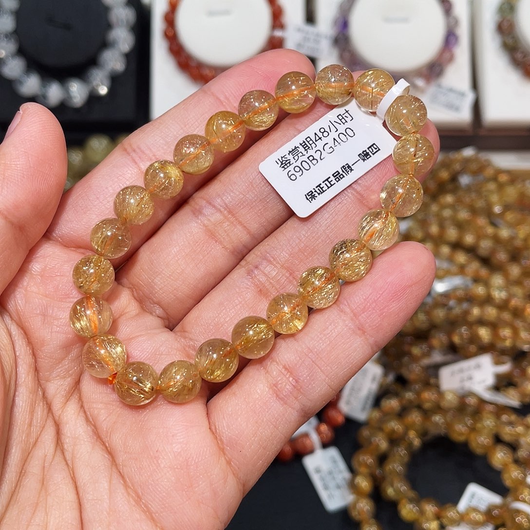 手串发晶未镶嵌金发晶8.3mm