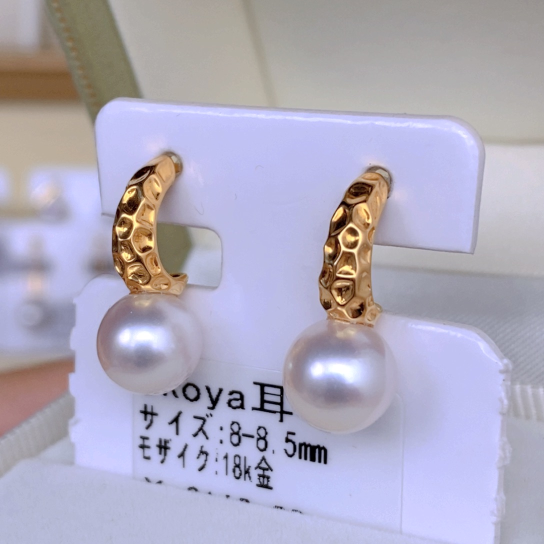 海水珍珠耳饰18K金镶嵌