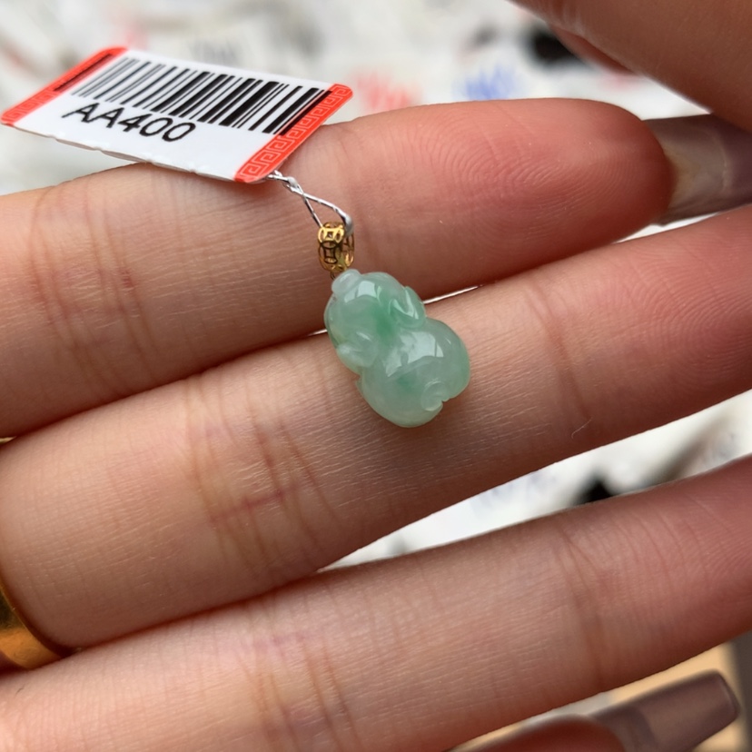 【闪购商品】翡翠挂件18K金镶嵌一