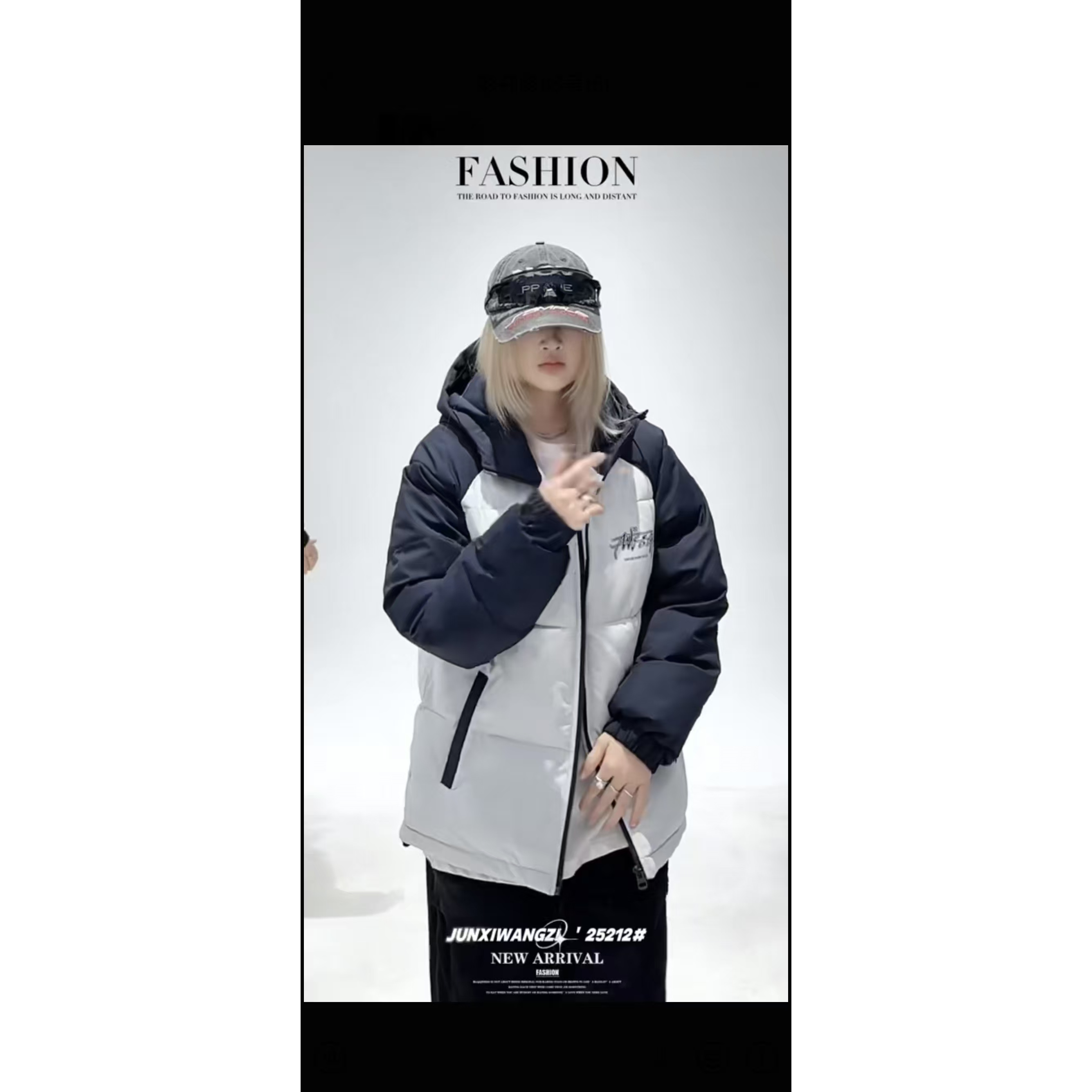 【25212-灰色】青少年大童冬款棉衣外套