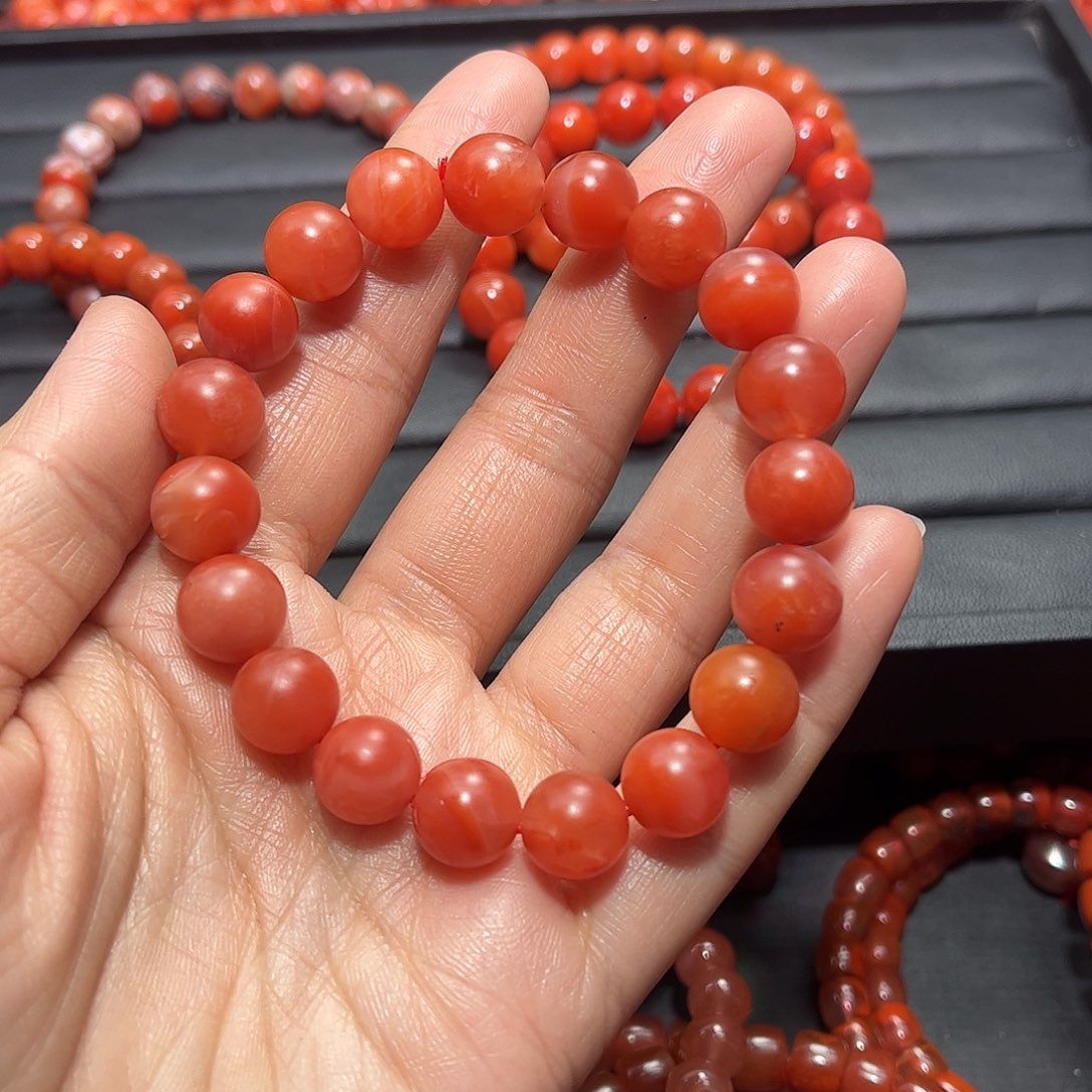 南红玛瑙手链未镶嵌