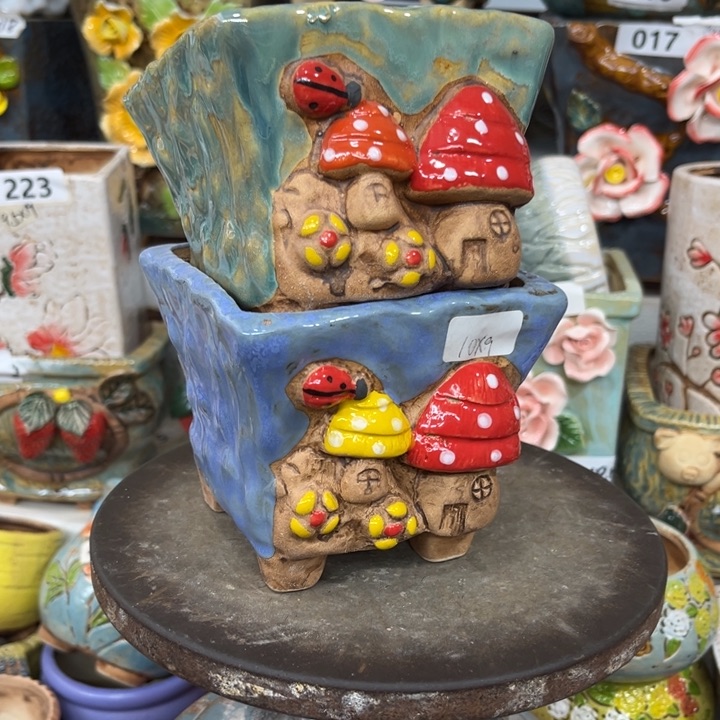 紫砂花盆粗陶材质多肉花盆