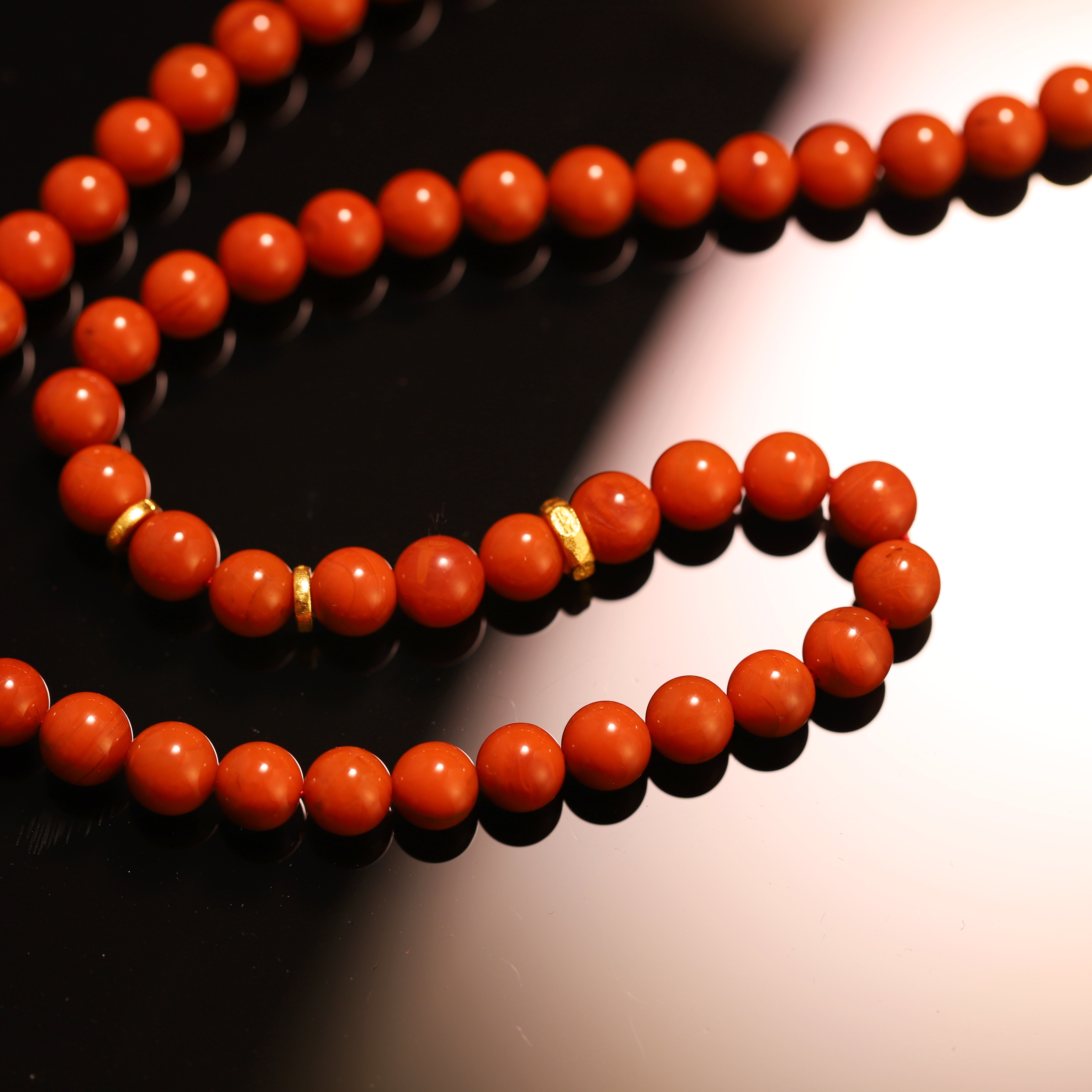 南红瓦西老料妈妈链 18K金配 H18667