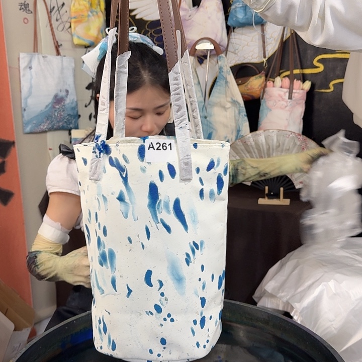 261蓝眼泪水桶包包手作