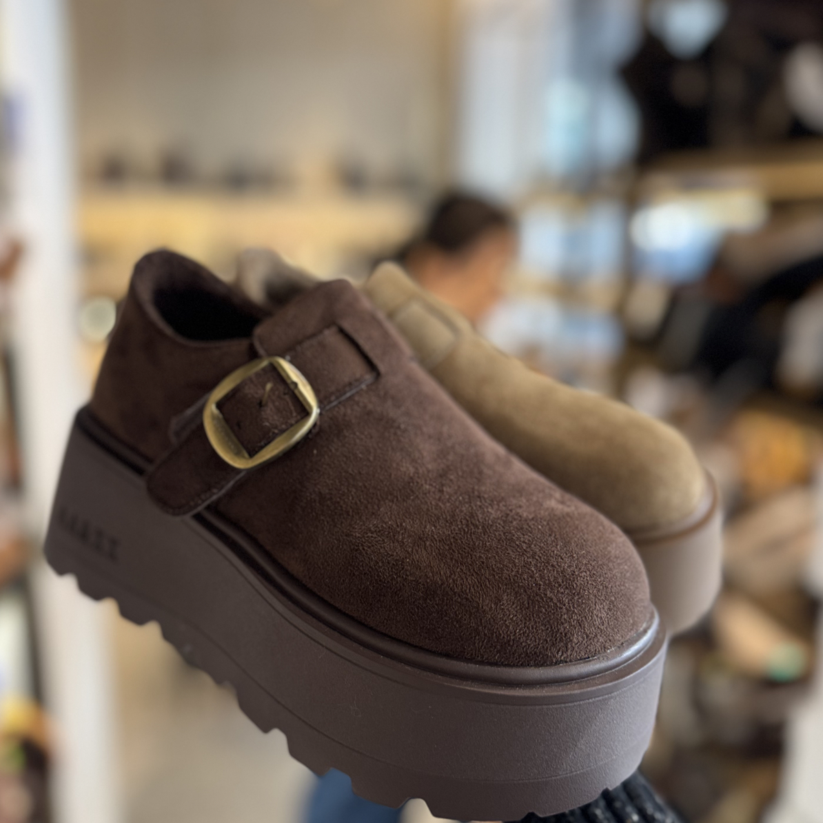 新品厚底自留款高跟勃肯鞋1303好穿加毛