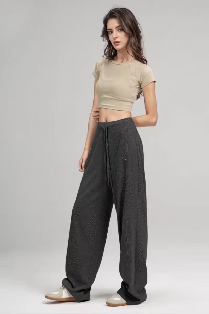 春夏秋冬直播扣号101---199阔腿裤上衣中腰纯色垂感