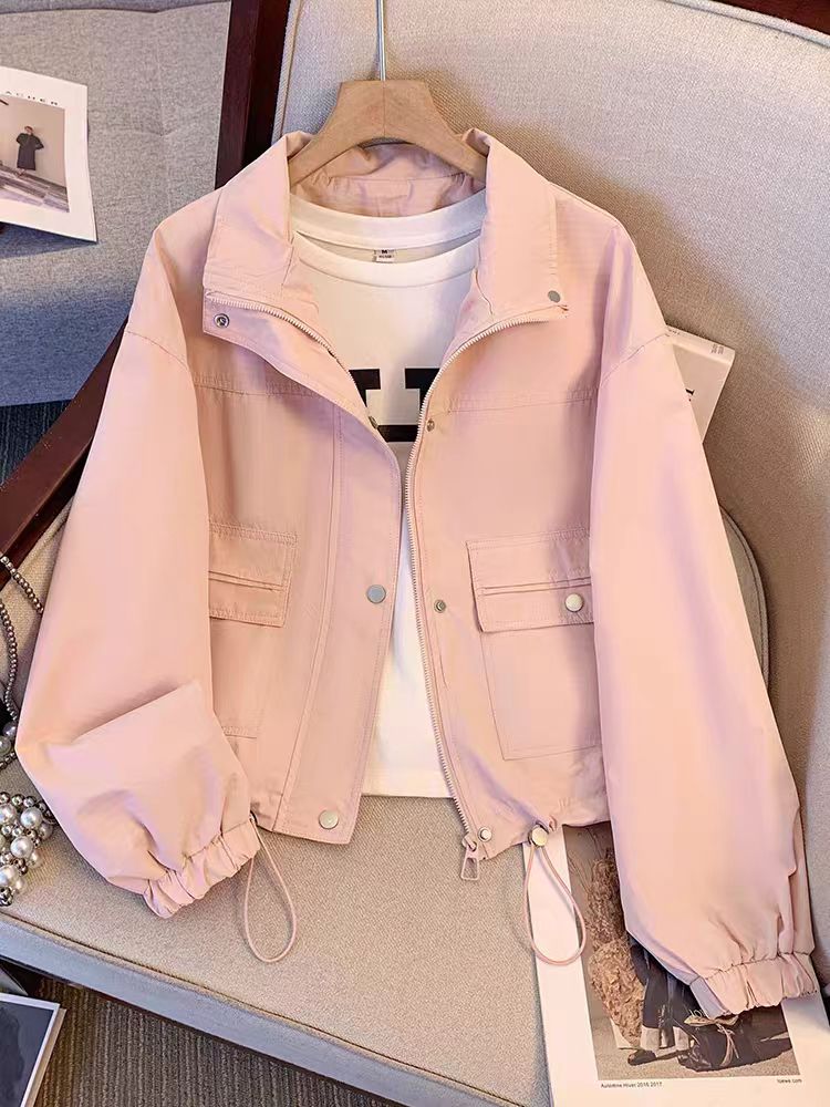 （01-10）棒球服外套女秋冬新款时尚休闲减龄小个子短款夹克上衣潮