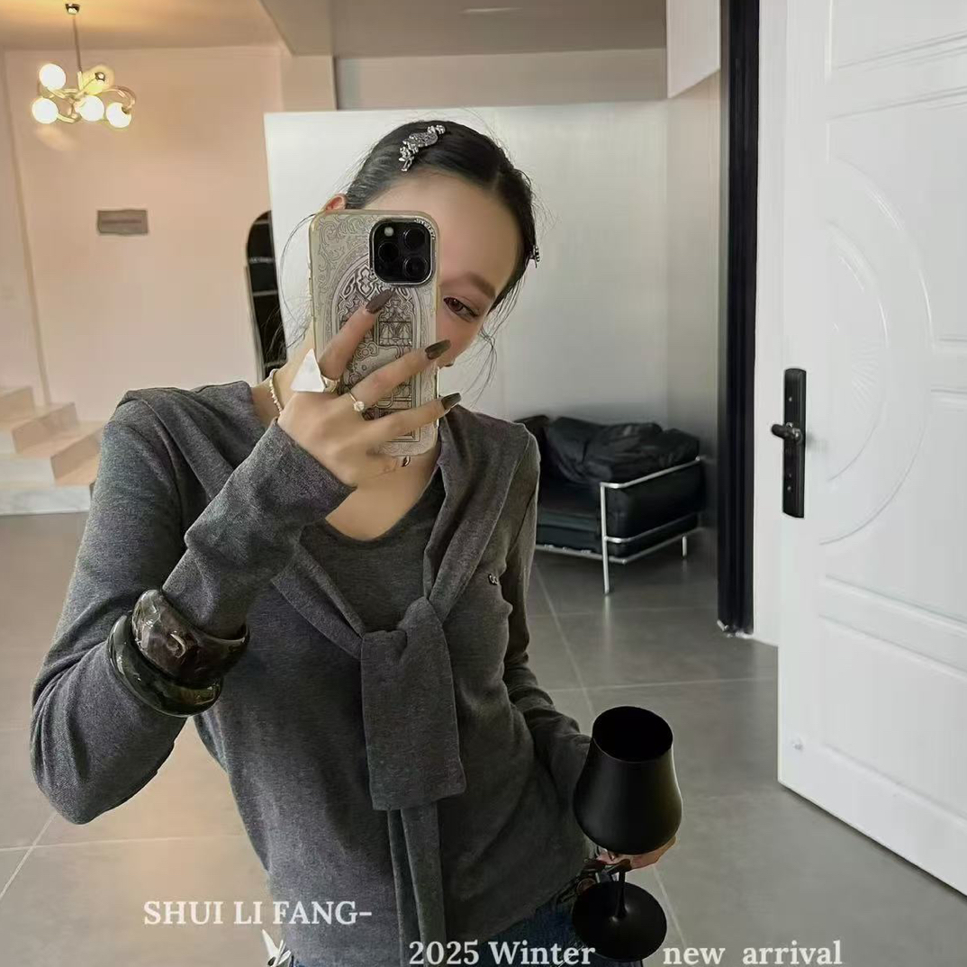 网红海军风修身小衫
