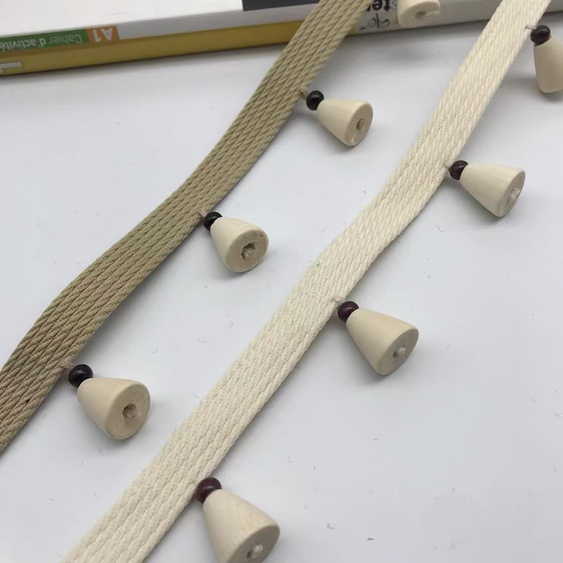 柯桥新款原木窗帘花边窗帘辅料带绑带手工配饰原木花边送新款画册