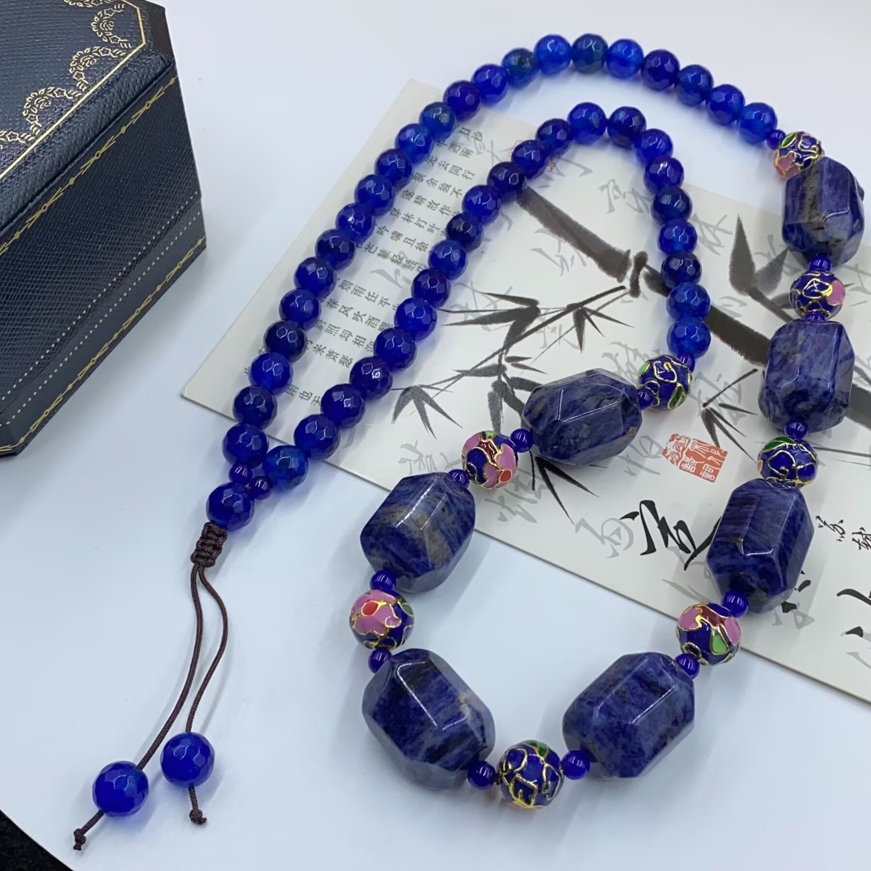 项链 3861  蓝色珠珠项链多样性发货