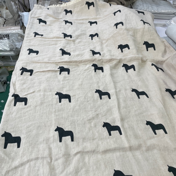 直播专享 欧洲小众品牌订单尾货 汉麻双层提花盖毯