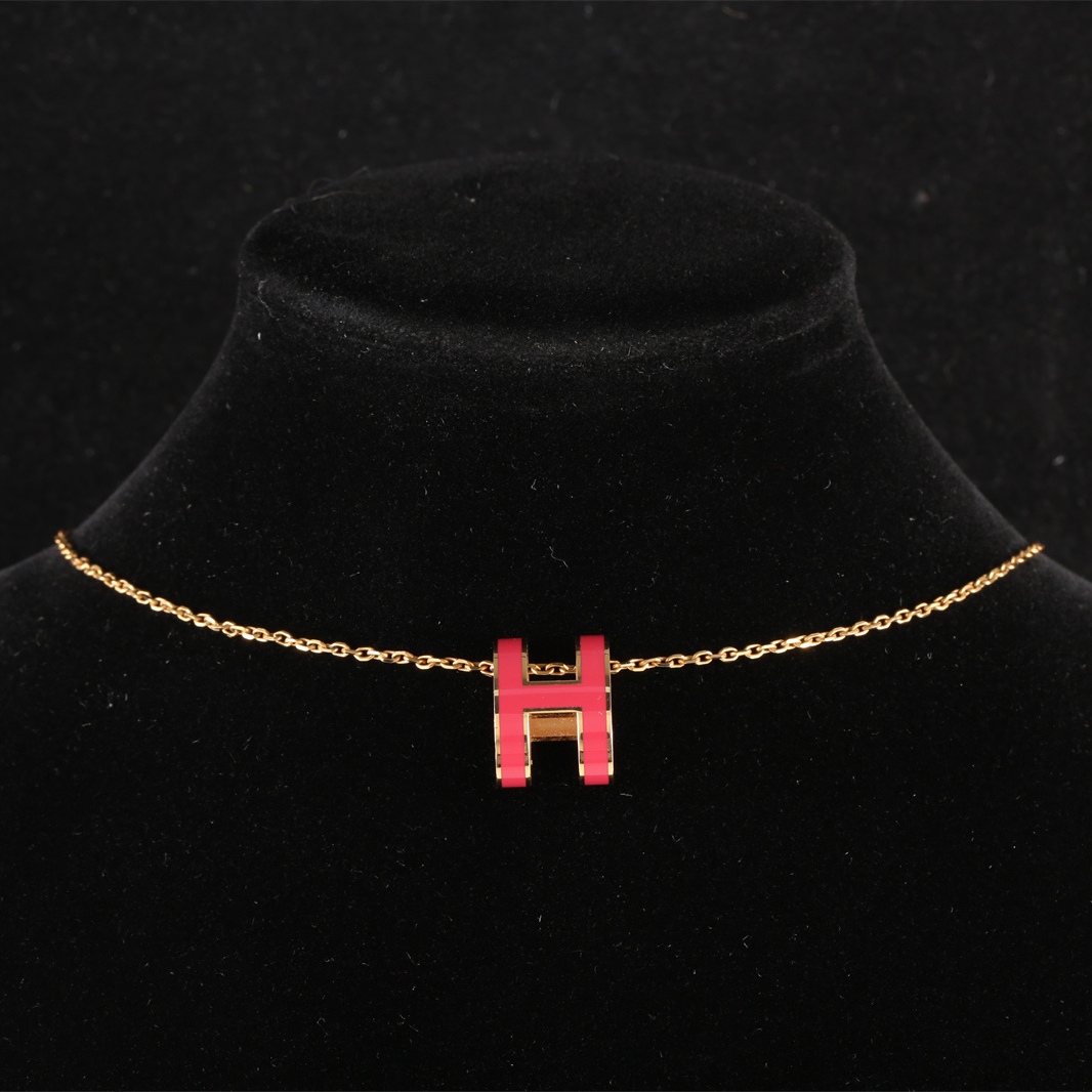 99新 Hermes/爱马仕 汤/P225991331/Pop H 项链 小号 黄铜 项链 